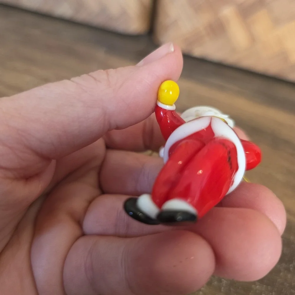 Art Glass‎ Santa Claus Christmas Tree Ornament Figurine 3